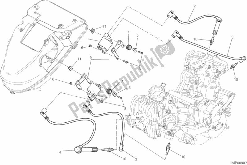 Toutes les pièces pour le Faisceau De Câbles (bobine) du Ducati Diavel Carbon FL AUS 1200 2017